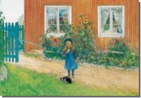 DK Carl Larsson; Brita, eine Katze und ein Butterbrot