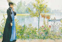 PK Carl Larsson: Karin am Strand