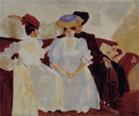 GC Albert Weisgerber; Three ladies on the sofa