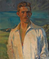 GC Albert Weisgerber; Selfportrait at Attersee