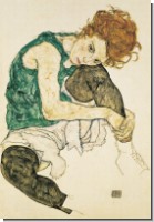 DK Egon Schiele: Sitzende Frau mit hochgezogenem Knie (1917)