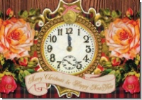 pip-Studio 428800 Merry Christmas & Happy New Year - Clock & Flowers