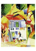 PK August Macke: Innenhof des Landhauses in ...