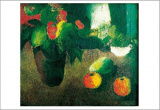 DK August Macke: Stilleben mit Begonie, Äpfeln und Birnen, 1914