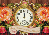 pip-Studio 428800 Merry Christmas & Happy New Year - Clock & Flowers