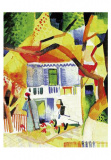 PK August Macke: Innenhof des Landhauses in ...